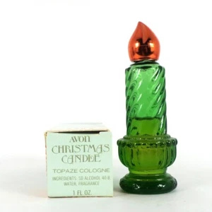 Avon, Christmas Candle, Topaze Cologne, 1 fl oz, Full, Vintage - Picture 1 of 6