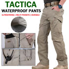 Mens Tactical Waterproof Cargo Pants Soldier Work Combat Hiking Trousers Outdoor