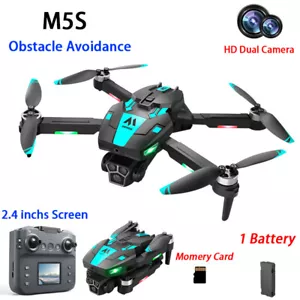 M5S Drone WIFI FPV Dual Camera 360° Stunt Roll Obstacle Avoidance Gesture Photo - Picture 1 of 24