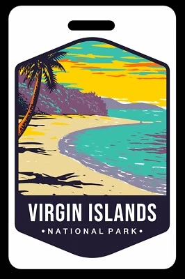 THE TRAVELING FLAMINGO Virgin Islands National Park Luggage/Bag Tag - FREE Personalization