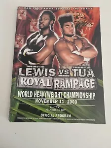 LENNOX LEWIS vs DAVID TUA offizielles Programm MANDALAY BAY LAS VEGAS 11.11.2000 - Bild 1 von 3
