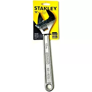 87-473 Stanley 12'' 300mm Adjustable Wrench Polished Chrome, 076174874730 - Picture 1 of 5