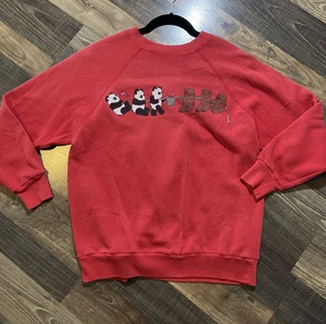 Felpa girocollo vintage Panda e orsi regalo pulling anni 80 taglia S - Foto 1 di 13
