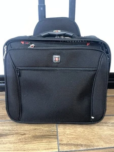 SwissGear Rolling Laptop Case Black Business Travel Bag CarryOn Wheeled Briefcas - Picture 1 of 10
