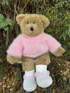 Build a Bear hellbraun Mädchen Teddybär 16 Zoll rosa Pullover Rüschen Socken Vintage 1997 süß! - Bild 1 von 10