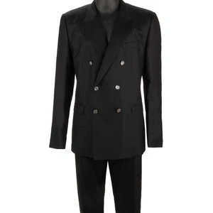 DOLCE & GABBANA Cashmere Silk Double breasted Suit Jacket Pants 56 US 46 2XL - Picture 1 of 8