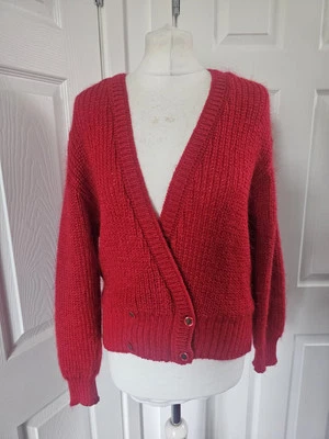 St Michael Vintage Red Cardigan Size 10 - Image 1 of 4
