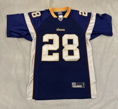 Camiseta deportiva Adrian Peterson Minnesota Vikings #28 COSIDA niños jóvenes M 10-12 Reebok Foto 1 de 4