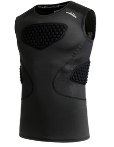 Camisa protectora de pecho acolchada para jóvenes COOLOMG - Protector de costillas y corazón para deportes - Imagen 1 de 6