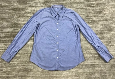 Top IZOD para mujer grande azul manga larga con botones mezcla de algodón Foto 1 de 4