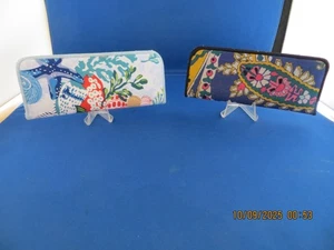Lot of 2 Vera Bradley Floral Authentic Soft Slip-In Eyeglass Case 6" x 3"Inch - Picture 1 of 16