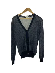 PRADA/Cardigan (Thin)/Size 50/Wool/Black/All-Over Print/UMC734 S122 1EW3 - Picture 1 of 5
