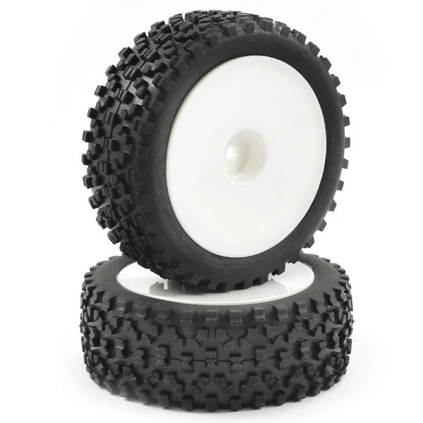 Fastrax 1:10 Mounted Cuboid Buggy Front Tyres Dished FAST0038