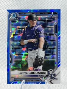 Hunter Goodman - 2021 Bowman Chrome Sapphire Refractor #BDC-66 1st Bowman
