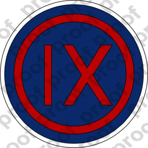 AUFKLEBER US ARMY UNIT 9TH CORPS SHIELD - Bild 1 von 1