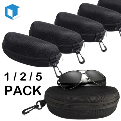 Estuche portátil para gafas de sol con cremallera para ojos de vidrio con cremallera bolsa rígida organizador de viaje Foto 1 de 4
