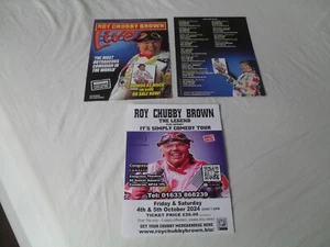 ROY CHUBBY BROWN - 2 different lovely colour tour flyers (MINT) great comedian - Picture 1 of 1