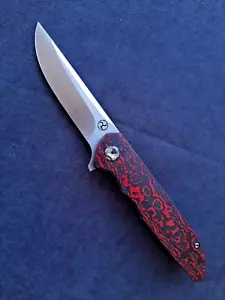 Handmade Kwaiken Folding Knife by Taiki Momiki - Flipper - Fatcarbon - Picture 1 of 9