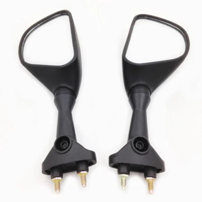 Brand new Black Rearview Mirrors For Kawasaki Ninja ZX6R 2003-2004 ZX6RR 2003-06 - Imagem 1 de 4