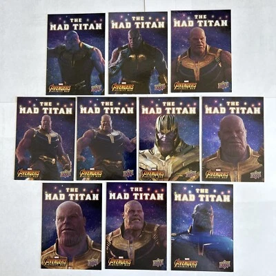 2018 Marvel Upper Deck Avengers Infinity War The MAD TITAN 10 Card Complete Set - Photo 1/4