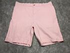 Izod Shorts size 38 Pink and White Striped Golf Bermuda