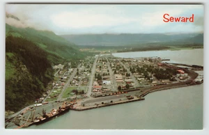 Postcard Aerial View of Seward, AK - Picture 1 of 2