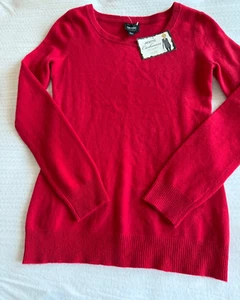 New Women’s S 100% Cashmere red pullover sweater classic old money from Nicole - Picture 1 of 5