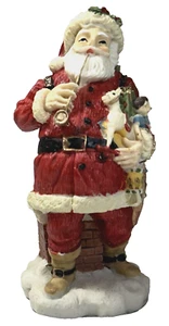 De colección 1992 Internacional 4.5" EE. UU. Colección Santa Claus SC06 con Caja Chimenea Juguetes - Imagen 1 de 12