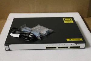Cisco Catalyst 3750 WS-C3750G-12S-SD 12-Port Ethernet Managed Switch w/ DC Power - Picture 1 of 5