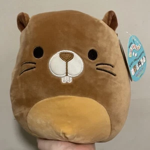 NWT Squishmallows 8” Chip the Brown Beaver Plush Stuffed Animal Kellytoy - Picture 1 of 3