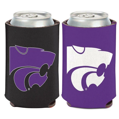 Kansas State Wildcats 12oz Two Sided Can Cooler [NEW] Coozie Koozie Beer Drink Cover