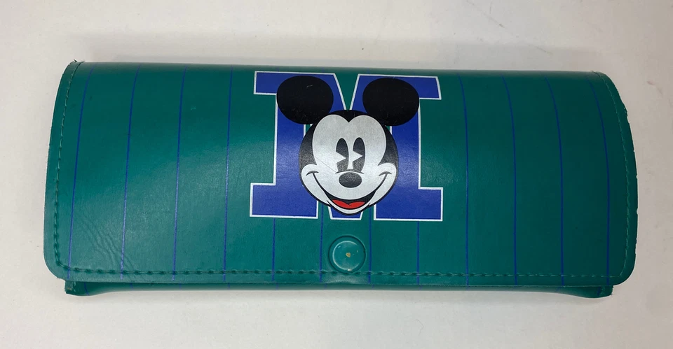 Estuche Rígido Anteojos Disney Mickey Mouse Vintage Azul Turquesa Rayas Foto 1 de 4