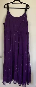 NEW! Taking Shape Strappy Sequin Cocktail Dress In Purple , Ladies Plus Size 22 - Picture 1 of 7