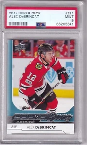 2017-18 Upper Deck Series 1 Hockey Alex DeBrincat Young Guns PSA 9 - Picture 1 of 2