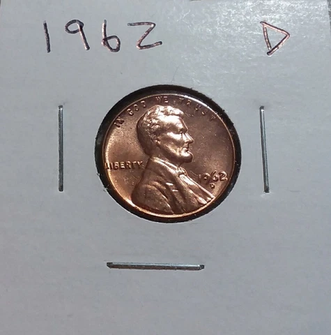 1962 D LINCOLN MEMORIAL CENT PENNY UNC FRESH FROM BANK ROLL Cover