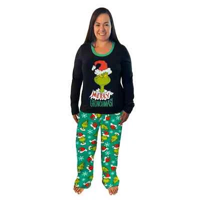 2 Piece PJ Set Dr. Seuss Women’s Merry Grinchmas Grinch - Size XL - Image 1 of 3