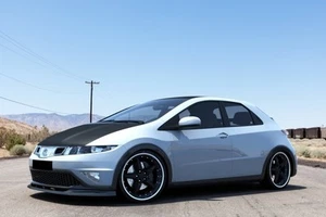 Labio de alerón negro para Honda Civic MK8 FD FA año 09-11 espada alerón delantero  - Imagen 1 de 2