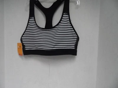 Sujetador para mujer Champion Power Core Compression N9649 negro/blanco a rayas S ¡Nuevo! Foto 1 de 2