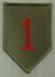 1TOPPA 1A DIVISIONE FANTERIA ESERCITO AMERICANO IL GRANDE ROSSO 0NE SOLDATO GUERRIERO USA KANSAS - Foto 1 di 2