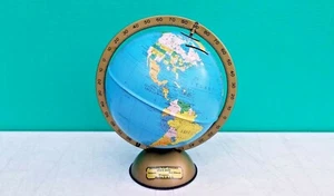 World Globe Coin Bank Nekoosa Wi STATE BANK Souvenir Replogle 6" 1950s Vintage - Picture 1 of 12
