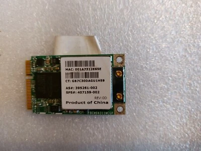 Mini PCI WIFI Card BROADCOM BCM94311MCG SP: 395261-002 407159-002 416376-001 - Immagine 1 di 2