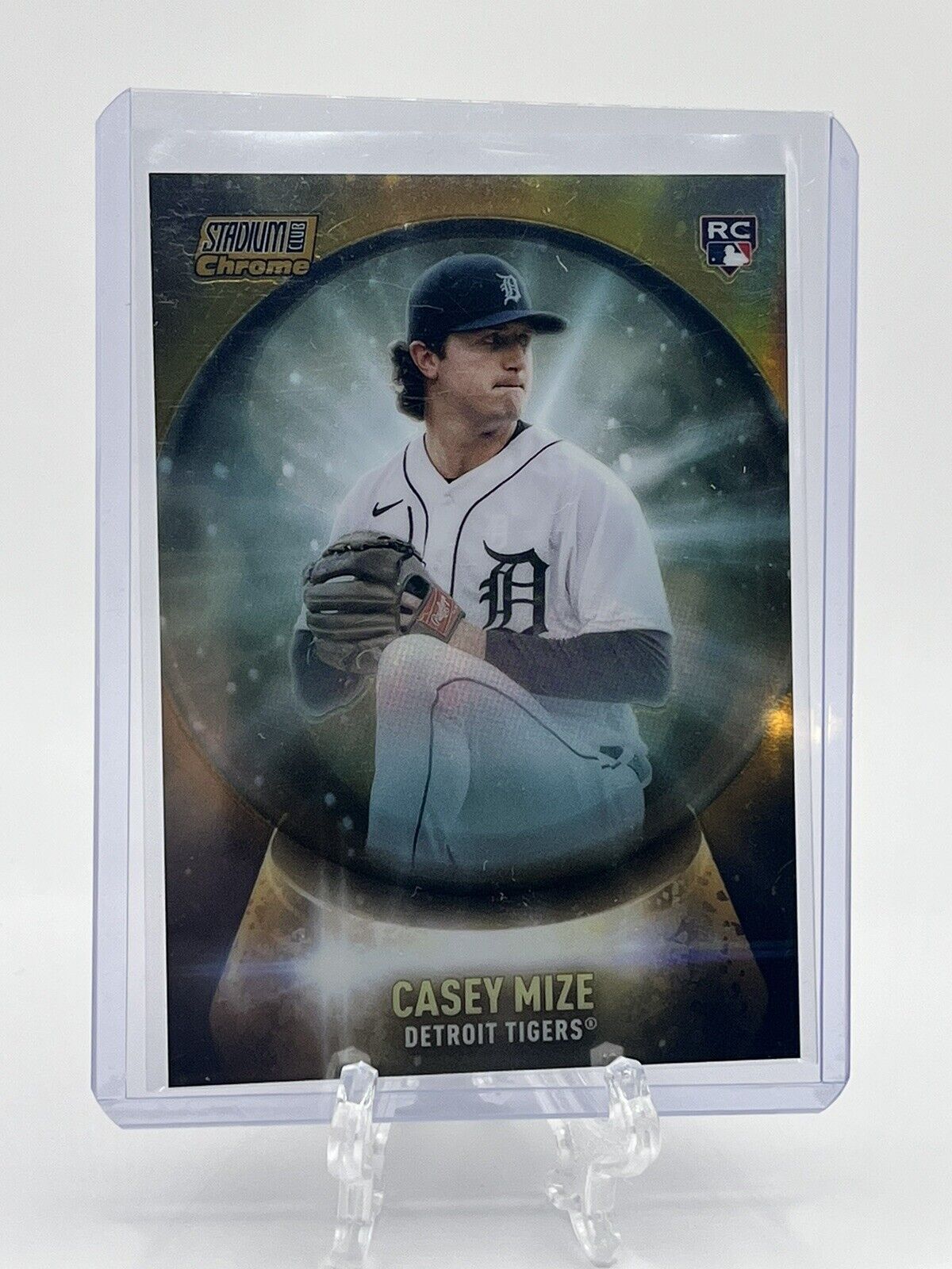 2021 Topps Stadium Club Crystal Ball Gold Rookie 32/50 Casey Mize Tigers