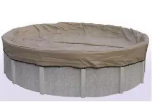 Midwest Canvas 12 x 20 ft. Black & Tan Emperor Rectangle Inground Winter Cover - Picture 1 of 5