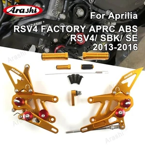 Reposapiés con juegos traseros adjudicables aptos para Aprilia RSV4 2017-2021 Tuono V4 1100 2017-2020 - Imagen 1 de 10