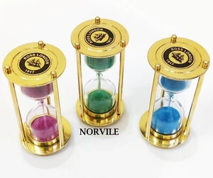 Brass Sand Timer Hourglass Sand Clock 4" For Home Decoration Maritime gift item - Bild 1 von 10