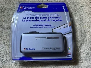 New VERBATIM Universal Card Reader 95343 - 1107-240 with USB Cable-Free Shipping - Picture 1 of 3