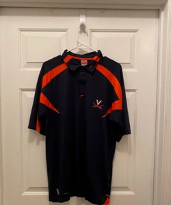 Virginia UVA Cavaliers Football Team Issued Nike Blue FitDry Polo Shirt Medium - Bild 1 von 3
