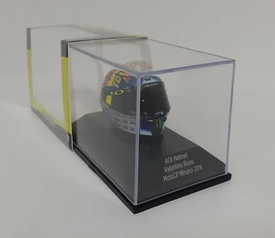 MINICHAMPS 1:8 VALENTINO ROSSI MODELLINO CASCO MOTO GP MISANO 2018 AGV DIECAST  - Immagine 1 di 4