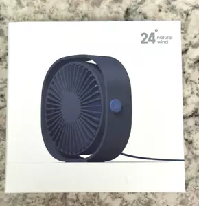 Blue L312 USB F1 Mini Small Fan 24 Natural Wind NIB NEW Desk Table Personal - Picture 1 of 3