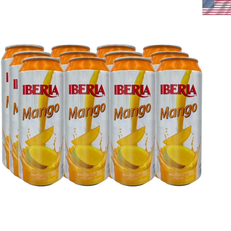 Iberia Mango Juice Drink 16.57 Fl Oz(Pack of 12)